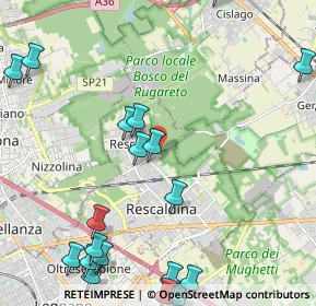 Mappa Via Ugo la Malfa, 20027 Rescaldina MI, Italia (2.951)