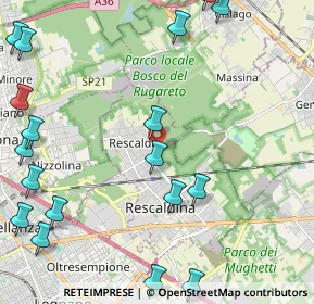 Mappa Via Ugo la Malfa, 20027 Rescaldina MI, Italia (3.1405)