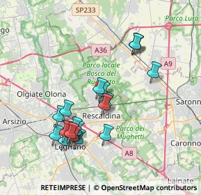 Mappa Via Ugo la Malfa, 20027 Rescaldina MI, Italia (3.576)