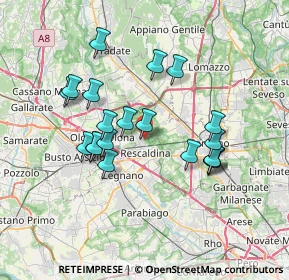 Mappa Via Ugo la Malfa, 20027 Rescaldina MI, Italia (6.4735)
