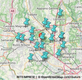 Mappa Via Ugo la Malfa, 20027 Rescaldina MI, Italia (6.385)