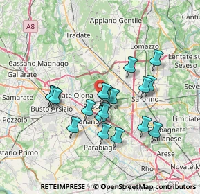 Mappa Via Ugo la Malfa, 20027 Rescaldina MI, Italia (6.29333)