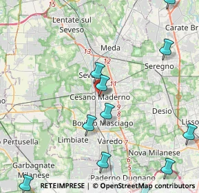 Mappa Piazza Vittorio Veneto, 20031 Cesano Maderno MB, Italia (5.92)