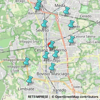 Mappa Piazza Vittorio Veneto, 20031 Cesano Maderno MB, Italia (2.19917)