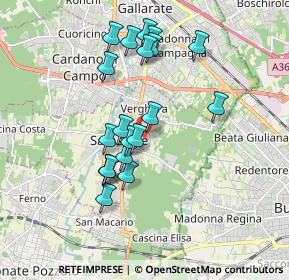 Mappa Via Ricci, 21017 Samarate VA, Italia (1.637)