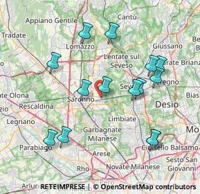 Mappa Vicolo Alfonso Lamarmora, 20816 Ceriano Laghetto MB, Italia (7.79143)