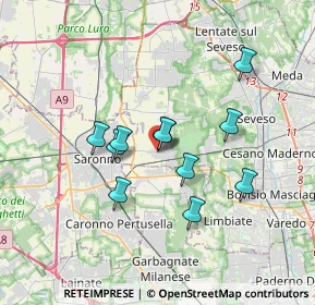 Mappa Vicolo Alfonso Lamarmora, 20816 Ceriano Laghetto MB, Italia (2.81727)