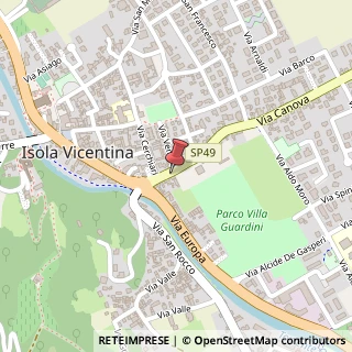 Mappa Via Canova, 12, 36033 Isola Vicentina, Vicenza (Veneto)
