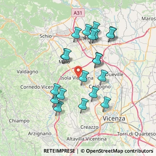 Mappa Via Canova, 36033 Isola Vicentina VI, Italia (7.1235)