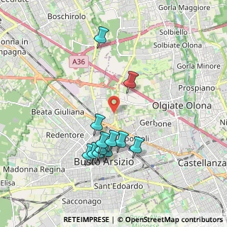 Mappa Via Gozzano, 21052 Busto Arsizio VA, Italia (1.76417)