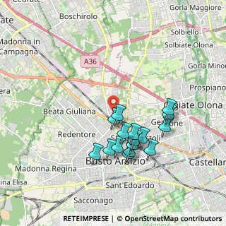 Mappa Via Antonio de Curtis, 21052 Busto Arsizio VA, Italia (1.68125)