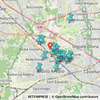 Mappa Via Antonio de Curtis, 21052 Busto Arsizio VA, Italia (1.37625)