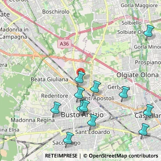 Mappa Via Antonio de Curtis, 21052 Busto Arsizio VA, Italia (2.53333)