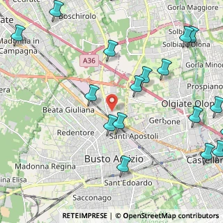 Mappa Via Antonio de Curtis, 21052 Busto Arsizio VA, Italia (3.031)