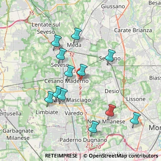 Mappa Via Valmalenco, 20811 Cesano Maderno MB, Italia (3.85083)
