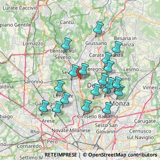 Mappa Via Valmalenco, 20811 Cesano Maderno MB, Italia (6.81368)
