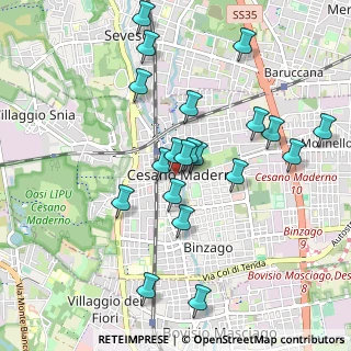 Mappa Piazza Arrigoni Monsignor, 20811 Cesano Maderno MB, Italia (0.9315)