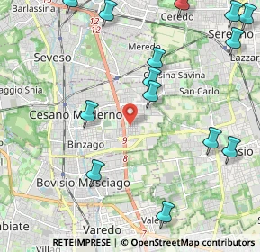 Mappa Via M. Resegone, 20031 Cesano Maderno MB, Italia (2.86533)