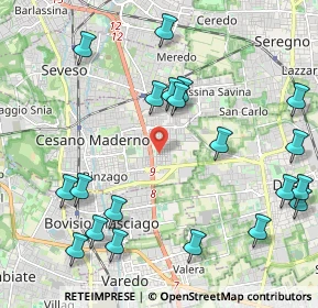 Mappa Via M. Resegone, 20031 Cesano Maderno MB, Italia (2.531)