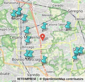 Mappa Via M. Resegone, 20031 Cesano Maderno MB, Italia (2.51857)