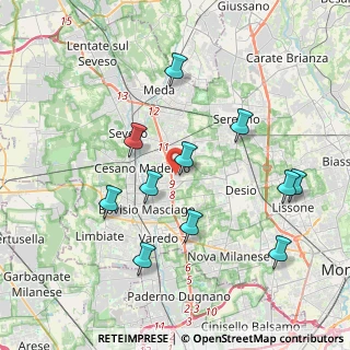 Mappa Via M. Resegone, 20031 Cesano Maderno MB, Italia (3.92273)
