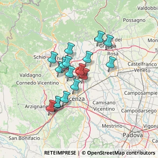 Mappa Via Giovanni Fattori, 36031 Dueville VI, Italia (10.92176)
