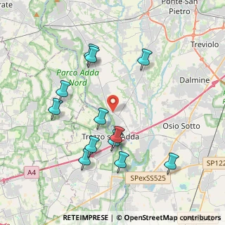 Mappa Via A. Canova, 24042 Capriate San Gervasio BG, Italia (3.83083)