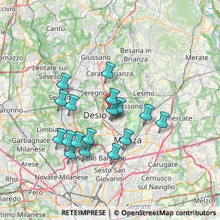 Mappa Via S. Margherita, 20851 Lissone MB, Italia (6.54444)