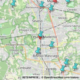 Mappa Via Comasinella, 20811 Cesano Maderno MB, Italia (3.28455)