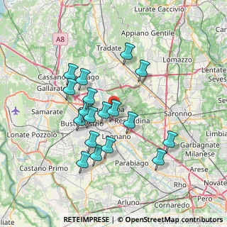 Mappa Via San Carlo, 21050 Marnate VA, Italia (6.46944)