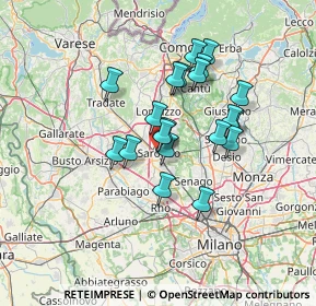 Mappa Via Giuseppe Garibaldi, 21047 Saronno VA, Italia (10.886)