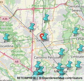 Mappa Via Giuseppe Garibaldi, 21047 Saronno VA, Italia (6.2715)