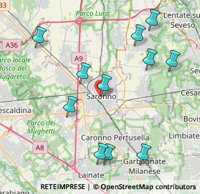 Mappa Via Giuseppe Garibaldi, 21047 Saronno VA, Italia (4.42364)