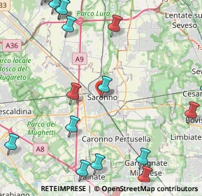 Mappa Via Giuseppe Garibaldi, 21047 Saronno VA, Italia (6.39)