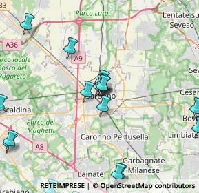 Mappa Via Giuseppe Garibaldi, 21047 Saronno VA, Italia (5.262)