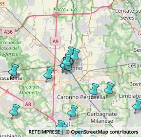 Mappa Via Giuseppe Garibaldi, 21047 Saronno VA, Italia (5.1705)