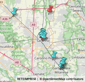 Mappa Via Giuseppe Garibaldi, 21047 Saronno VA, Italia (3.5225)