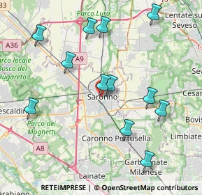 Mappa Via Giuseppe Garibaldi, 21047 Saronno VA, Italia (4.22)