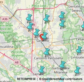 Mappa Via Garibaldi Giuseppe, 21047 Saronno VA, Italia (5.9955)