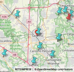 Mappa Via Giuseppe Garibaldi, 21047 Saronno VA, Italia (6.206)