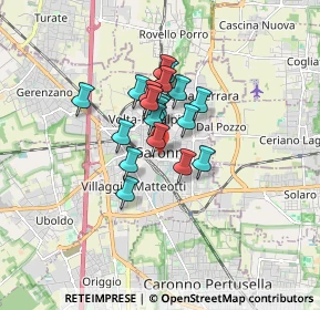 Mappa Via Garibaldi Giuseppe, 21047 Saronno VA, Italia (1.07263)