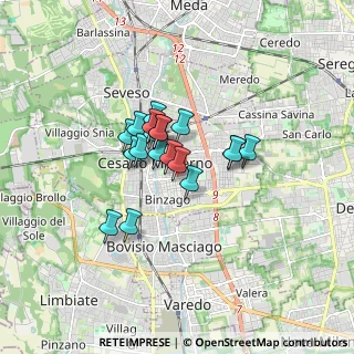 Mappa Viale Indipendenza, 20811 Cesano Maderno MB, Italia (1.09737)