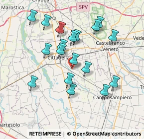 Mappa Via dei Carraresi, 35019 Tombolo PD, Italia (7.05111)