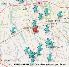 Mappa Via dei Carraresi, 35019 Tombolo PD, Italia (9.72)