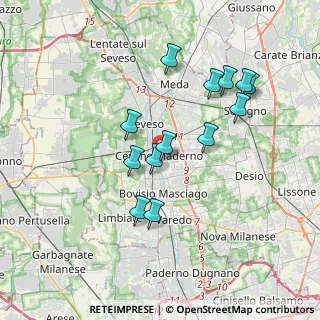 Mappa Via Cozzi, 20811 Cesano Maderno MB, Italia (3.35308)