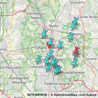 Mappa Via Cozzi, 20811 Cesano Maderno MB, Italia (3.65588)