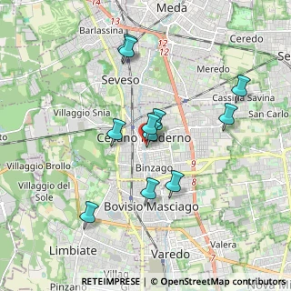 Mappa Via Cozzi, 20811 Cesano Maderno MB, Italia (1.66455)