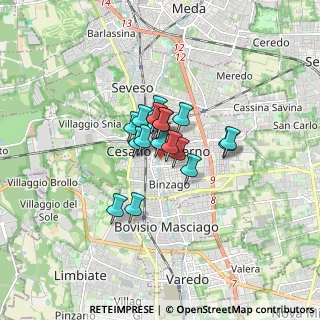 Mappa Via Cozzi, 20811 Cesano Maderno MB, Italia (0.91222)