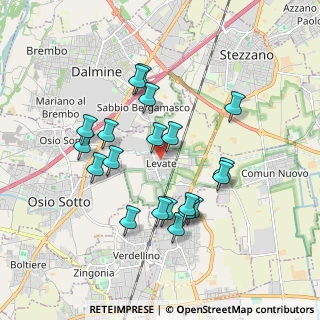 Mappa Piazza Roma, 24040 Levate BG, Italia (1.7125)