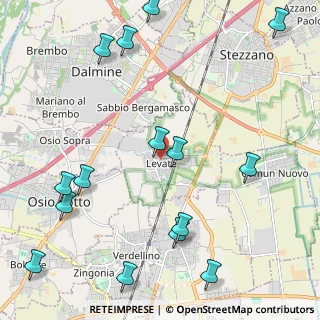 Mappa Piazza Roma, 24040 Levate BG, Italia (2.81333)